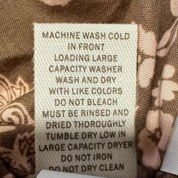 Old Navy Puffer Vest Womens XL Brown Pink Stripes Full Zip Snap Gorpcore Outdoor - Picture 9 of 9